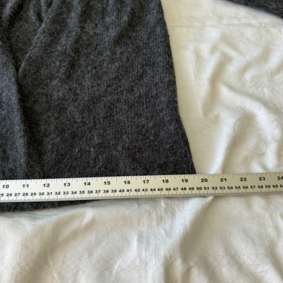 Jacob Connexion Women's Charcoal Alpaca Blend Open Long Sleeve Short Cardigan S - Picture 10 of 11